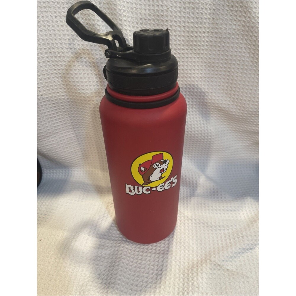 Buc-ees Yukon Outfitters Surge Water Bottle 32 oz Red Stainless Insulated